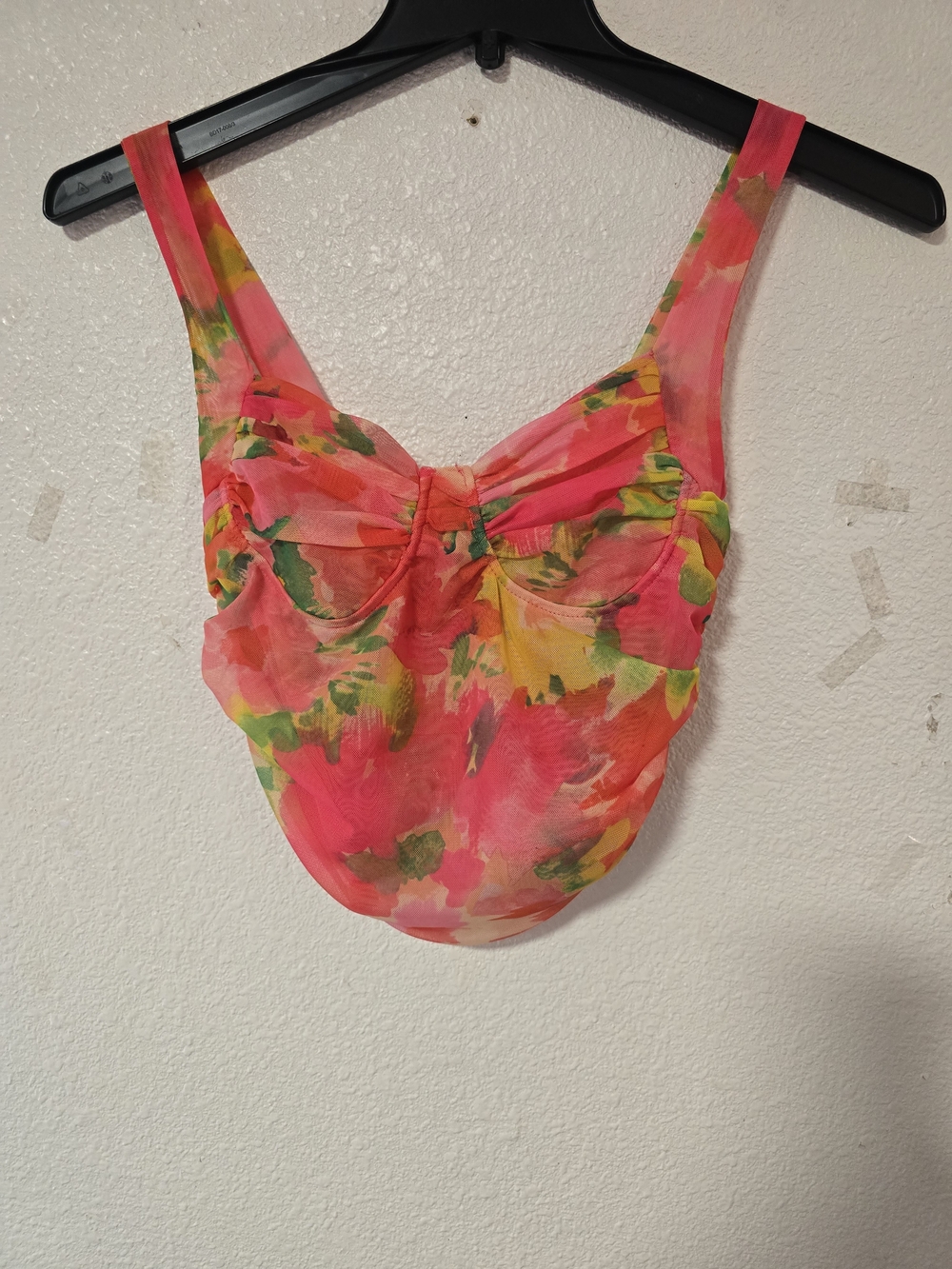 Zara Floral Ruched Bust Camisole - Orange, Green, Yellow